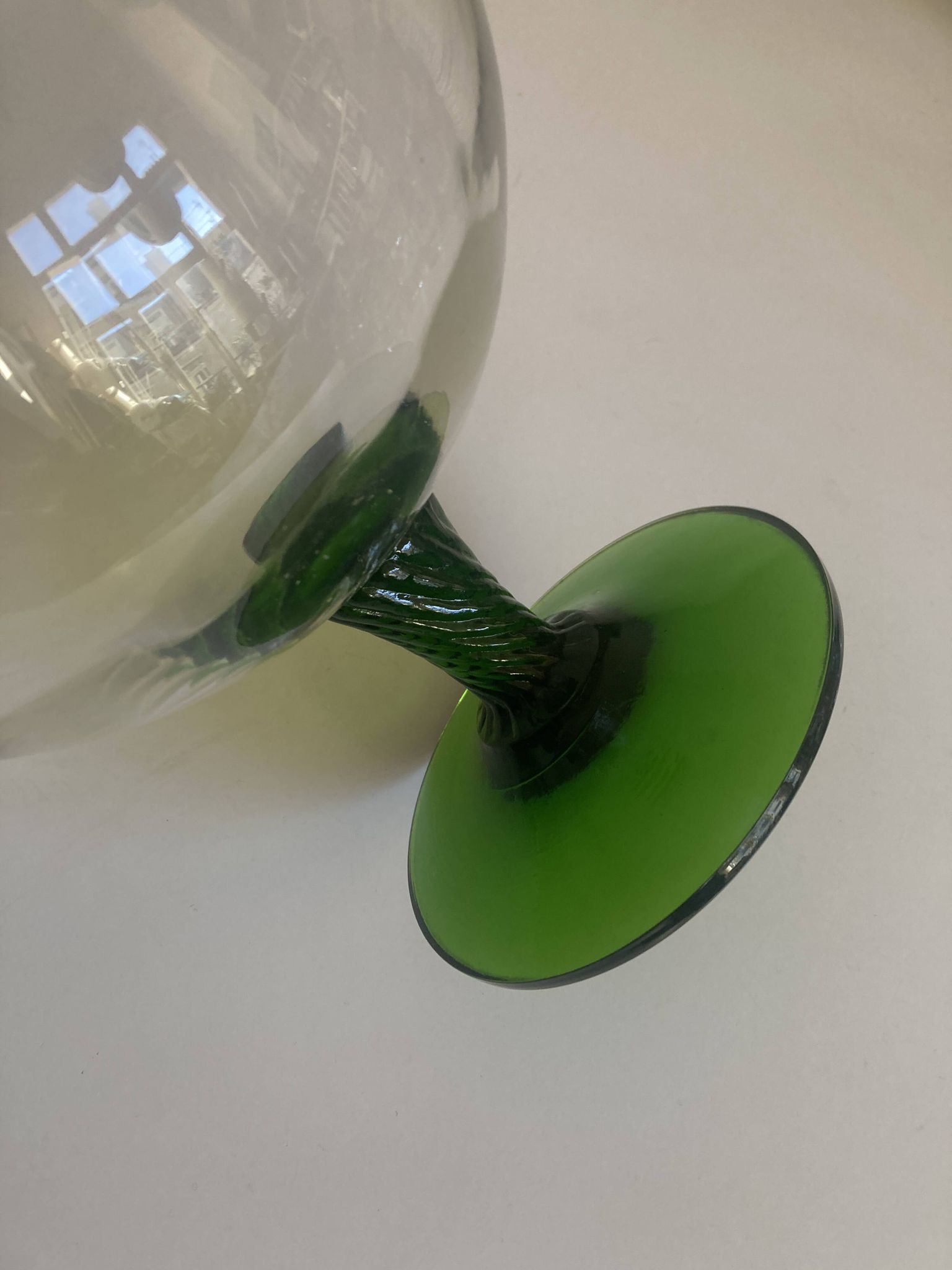 XXXL blown glass vase from Empoli 1960