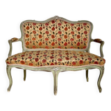 Small Louis XV Style Lacquered Sofa / Bench