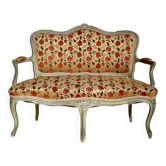 Small Louis XV Style Lacquered Sofa / Bench