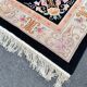 Superb vintage Chinese rug in black wool. Beijing, circa 1950