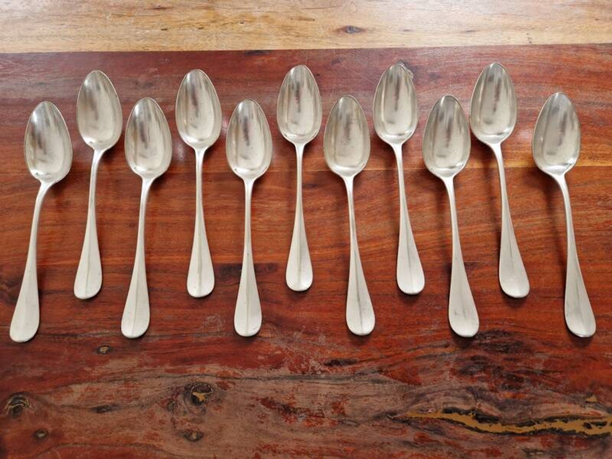 Christofle, Paris - Set of 11 table spoons - Fidélio model