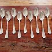 Christofle, Paris - Set of 11 table spoons - Fidélio model