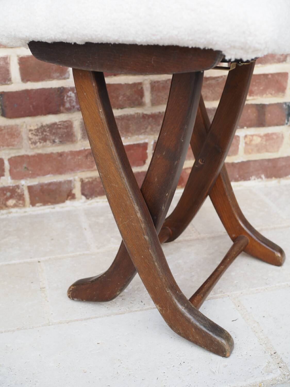 2 vintage folding footrests