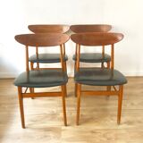 Série de 4 chaises scandinave