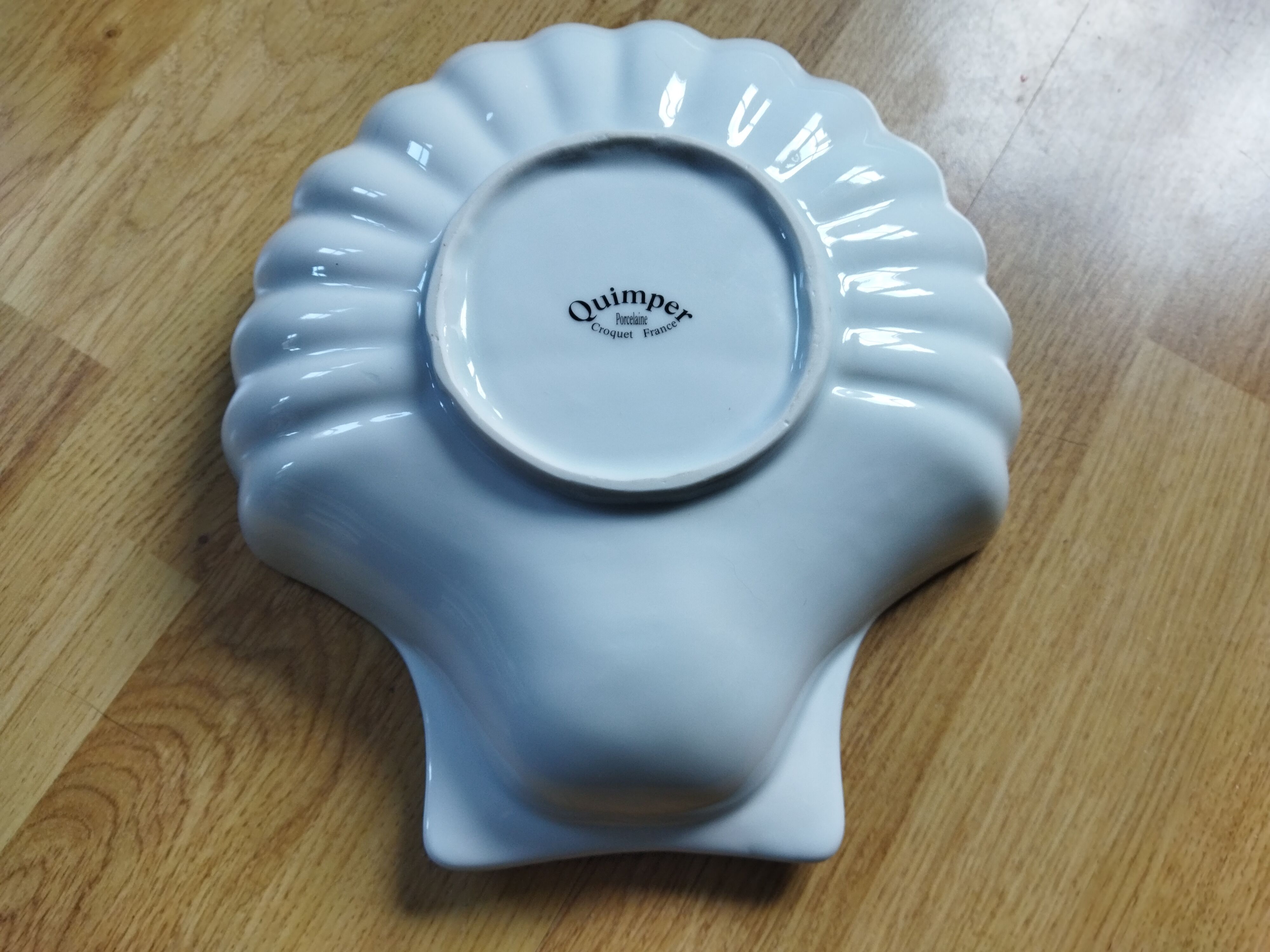 Porcelain molds & fries plate Croquet Quimper