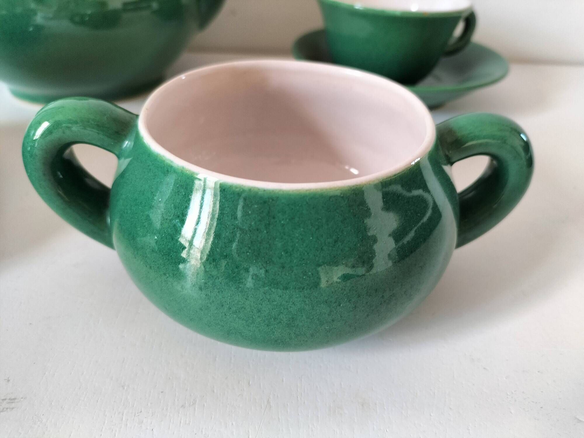 Teapot, 3 cups and sugar bowl KERALUC