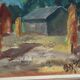 Original Swedish Oil on Panel – “Landscape with Barns” – Vintage & Framed