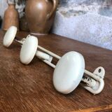 Patère, vintage beige metal coat rack
