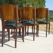 Chaises Art Déco restaurées, lot de 6