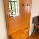 Teak coat rack
