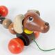 Vintage wooden pull-along dachshund toy | Lorenz, Germany