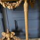 Console XVIII wooden gold louis xvi white marble flower falls
