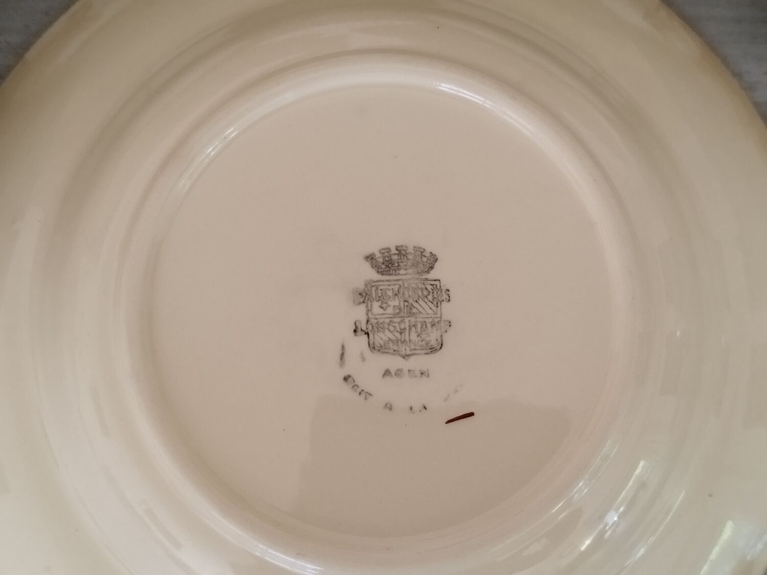 Longchamp Earthenware Dinner Plates Agen Model Vintage