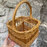 Vintage rattan bottle holder