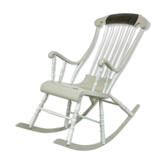 Antique swedish rocking chair with chinoiserie