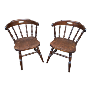 Fauteuils en bois Western bistrot