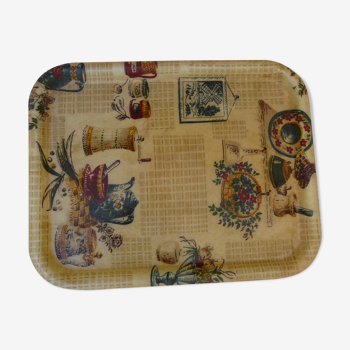 Vintage tray fiberglass pattern kitchen objects