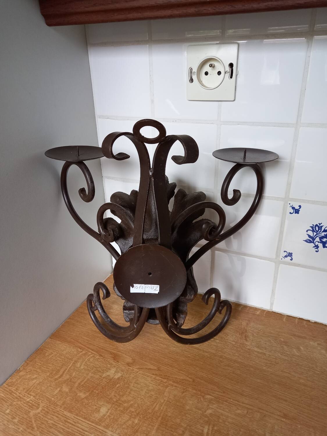 Antique piece/wrought iron wall chandelier