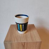 Roger capron blue ceramic tumbler glass