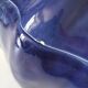 Large vintage soup tureen in glazed ultramarine ceramic