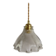 Vintage glass holophane pendant light