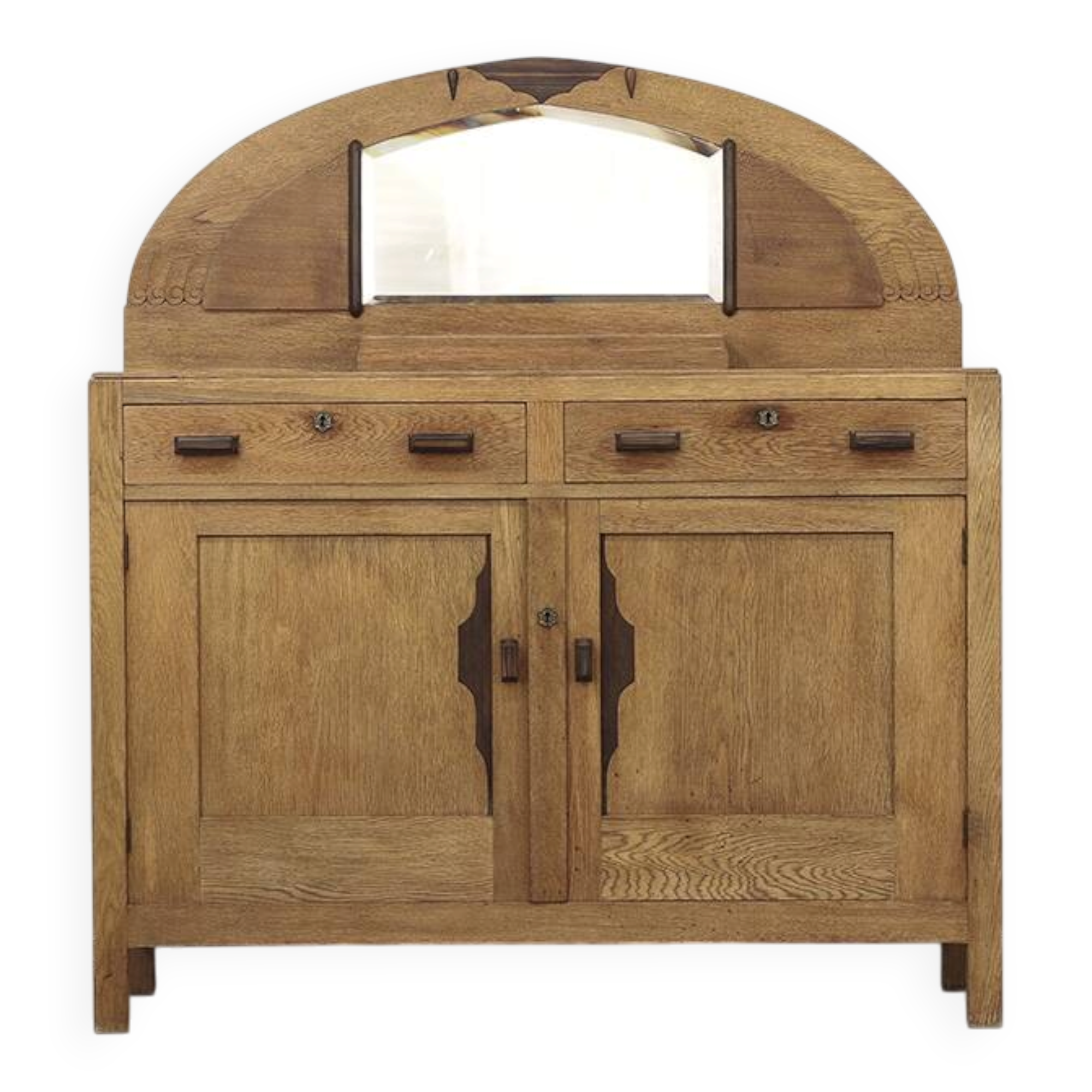 Buffet Art Déco des années 1930 avec miroir