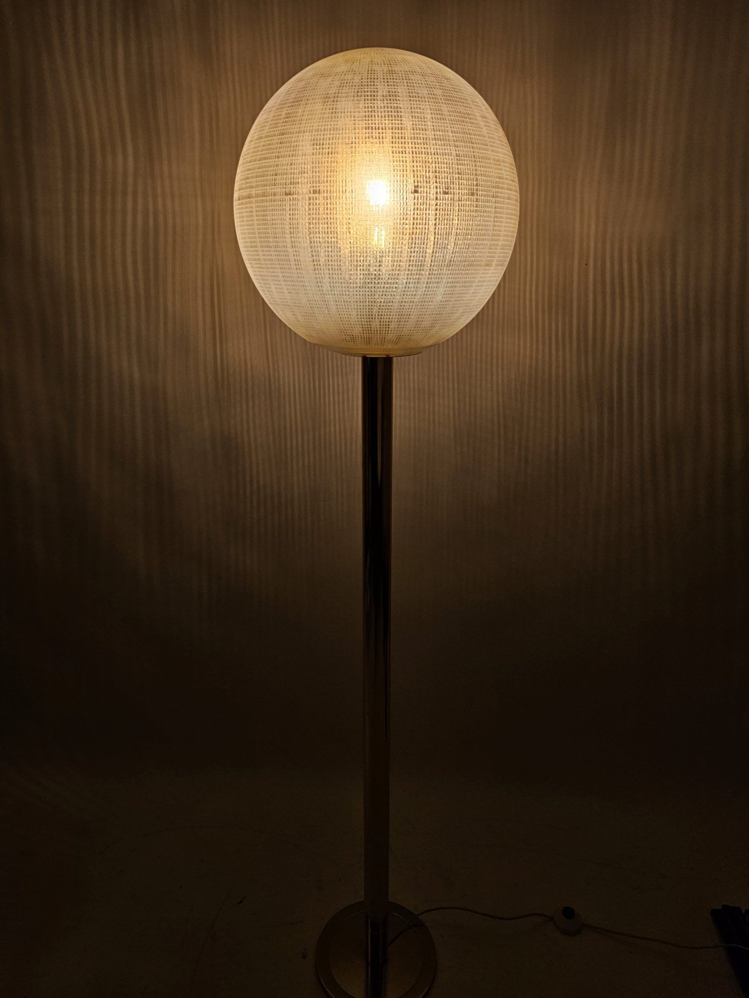 Italian floor lamp glass and brass
