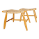 Pair of Swedish stools from the 1960s in lacquered birch, mid-century style.