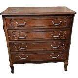 Commode Bois Teinté A 4 Tiroirs