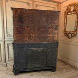 Large Louis XIII cabinet in ebony veneer, 17th century