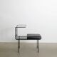Black French Mid CenturyConsole Bench Table by Mathieu Matégot , 1950s