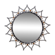 Wall mirror sun in wrought iron with heart pattern - 1960s