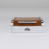 Carl Aubock rolling shutter storage box from the 1930s, cigarette dispenser, walnut, Vienna