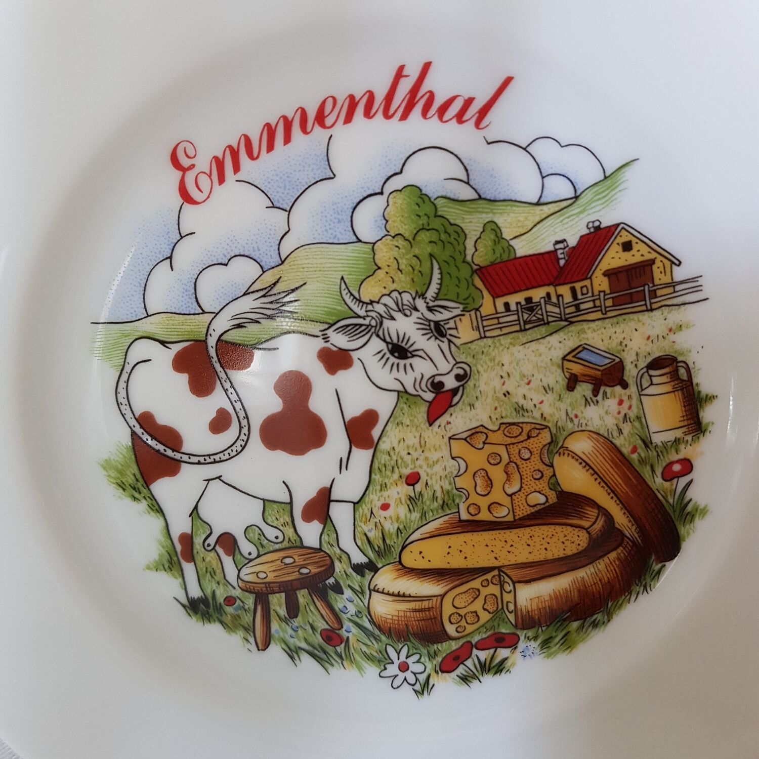 Lot de 6 assiettes de fromages en porcelaine de Limoges