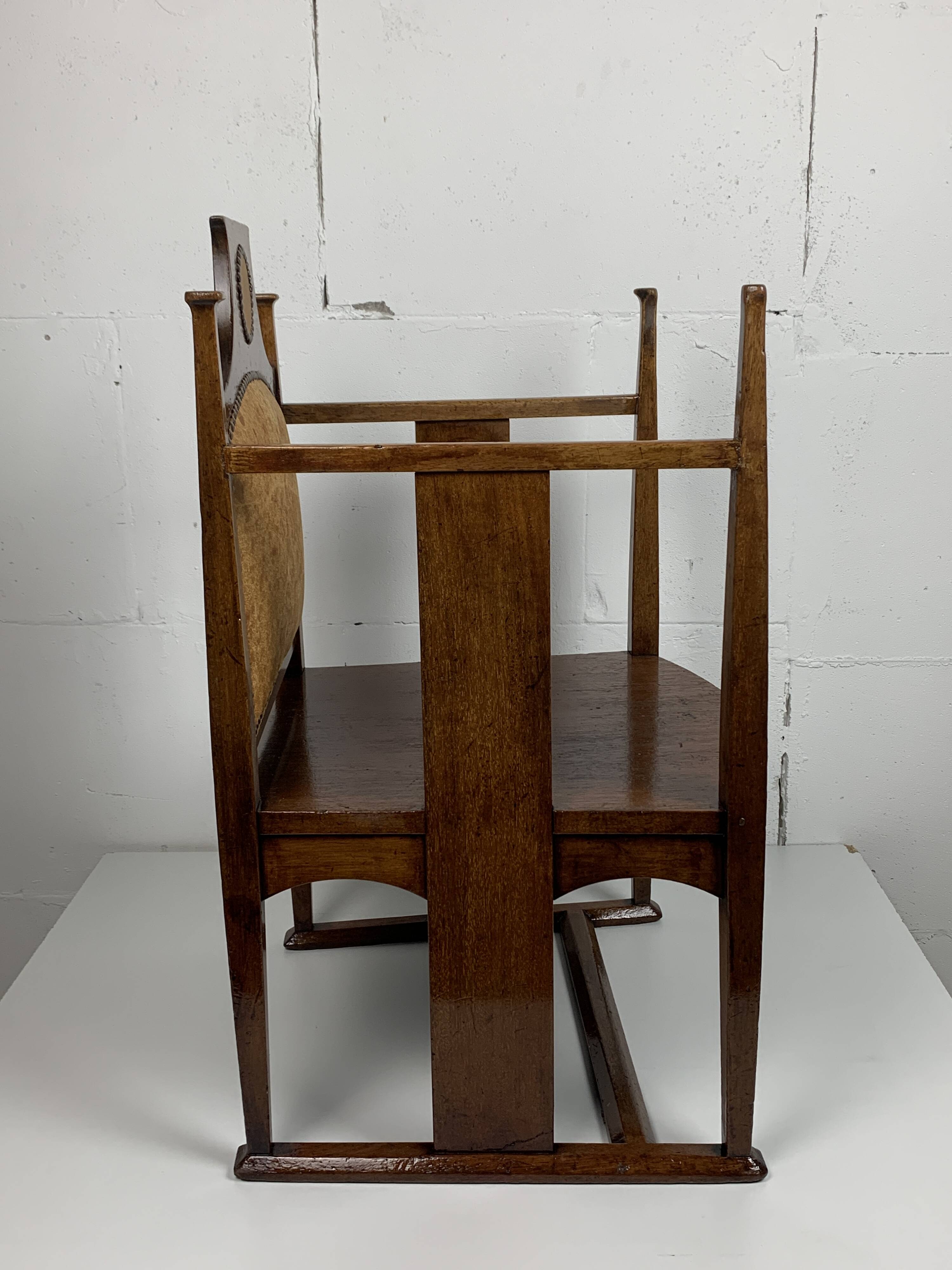 Chaise Arts and Crafts de William Birch par EG Punnett pour Liberty & Co. vers 1900