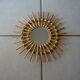 Miroir soleil rotin vintage