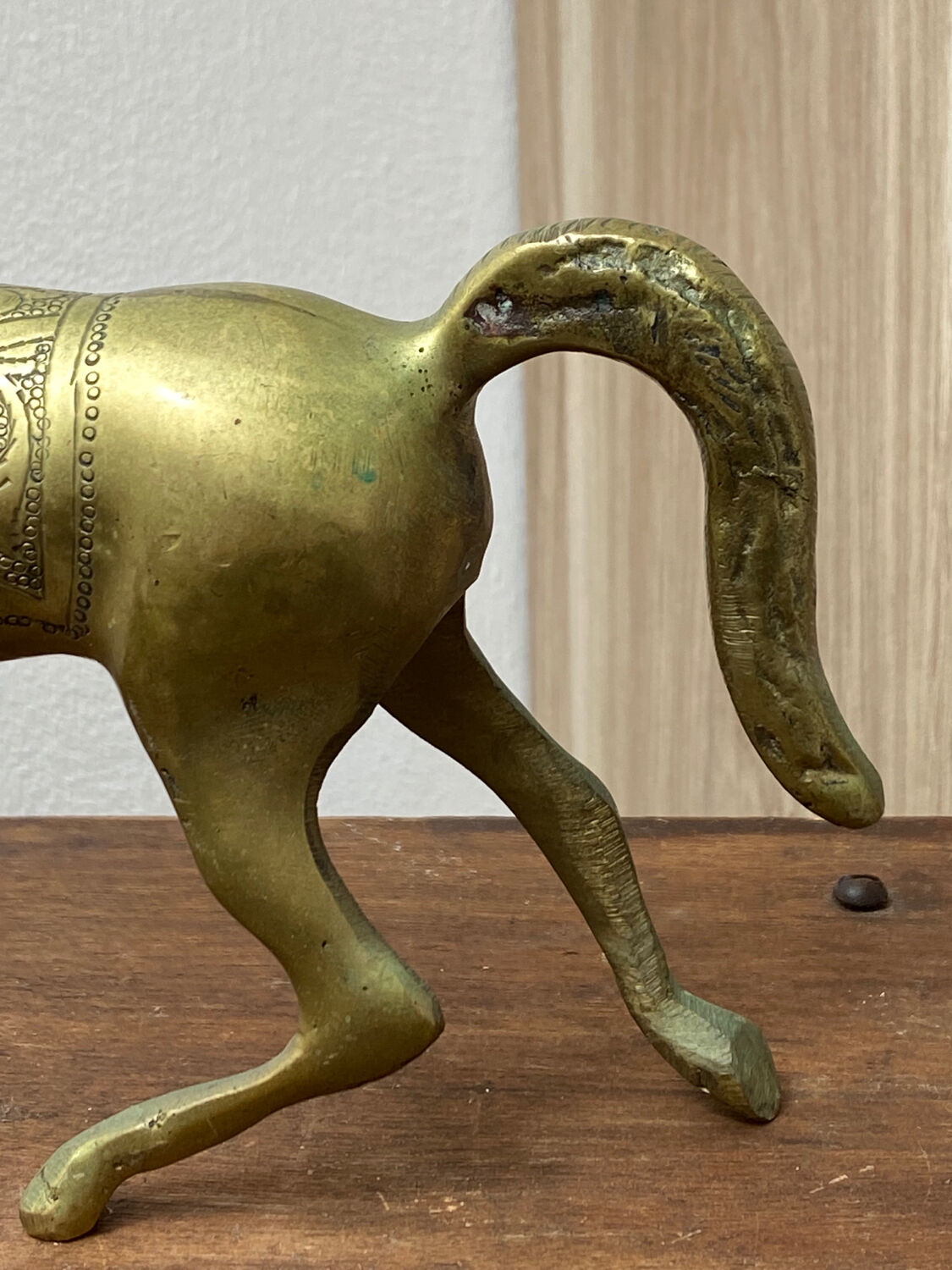 Vintage brass horse