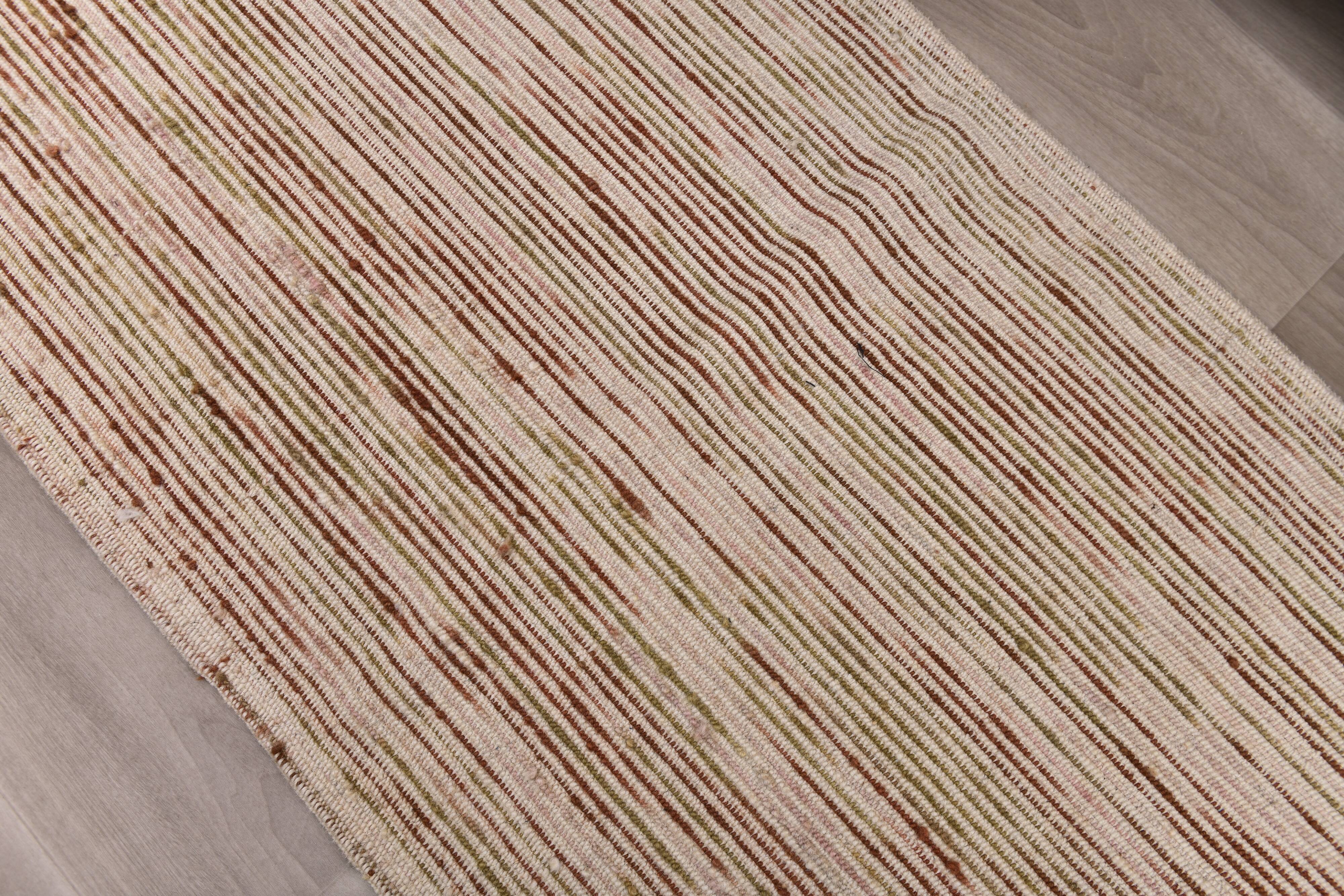 Terracota wool kilim rug 68x181 cm Turkish wool kilims.