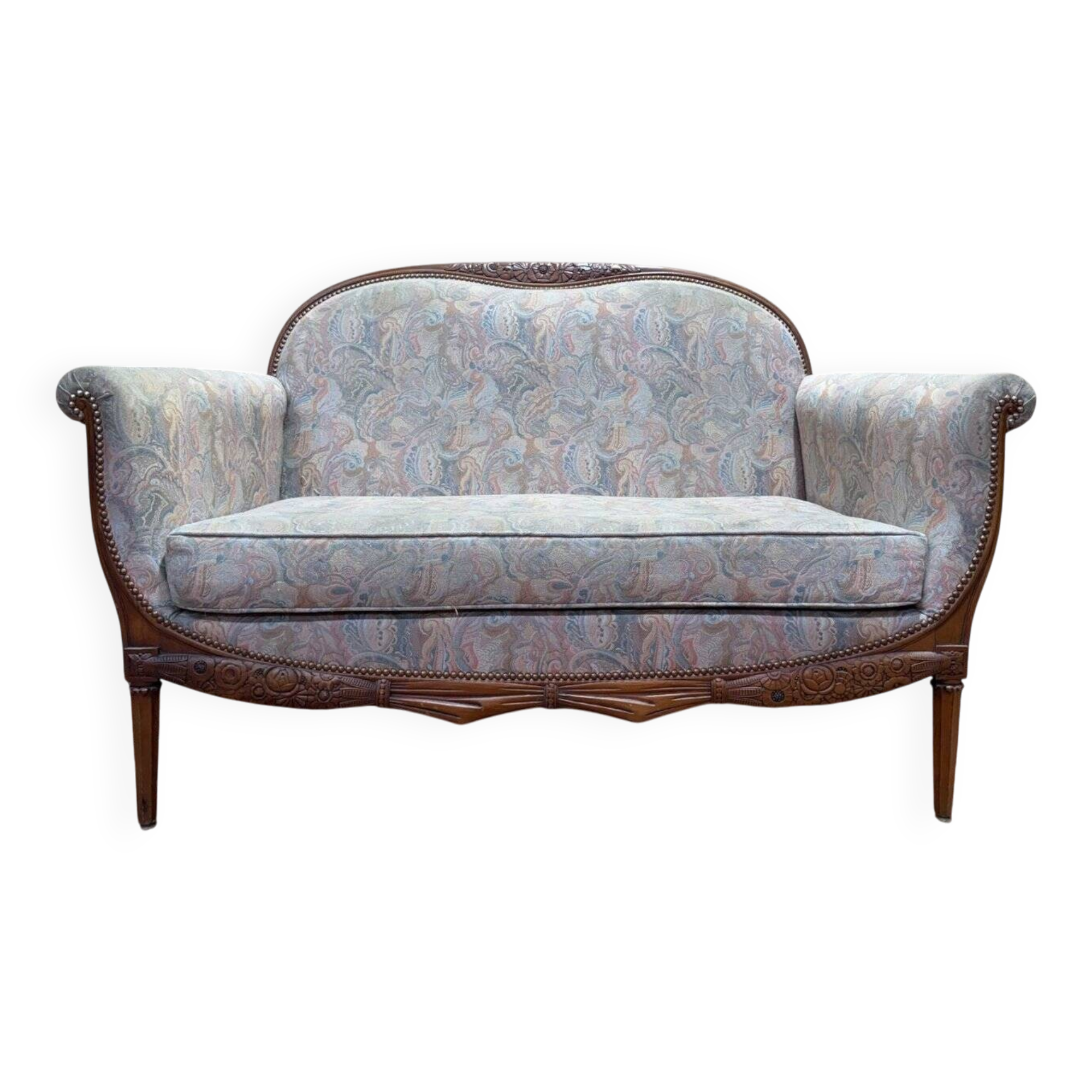 Art Deco banquette attributed to Paul Follot, 1920s.