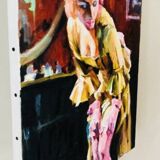 Tableau "Woman of Joy" oil on canvas signed Valentin SKRIBINS