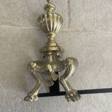 19th-century brass fireplace threshold bar