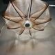 Vintage Paul Secon pendant light, taupe plexi and nylon