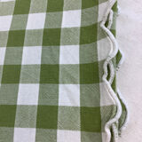 Vintage tablecloth Scottish style green white