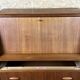 60s 70s teak secretary chest of drawers Danish Modern by Dyrlund Denmark