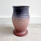 Vintage blue and pink ceramic vase