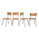 Ensemble de 4 chaises vintage, années 1960, Tchécoslovaquie