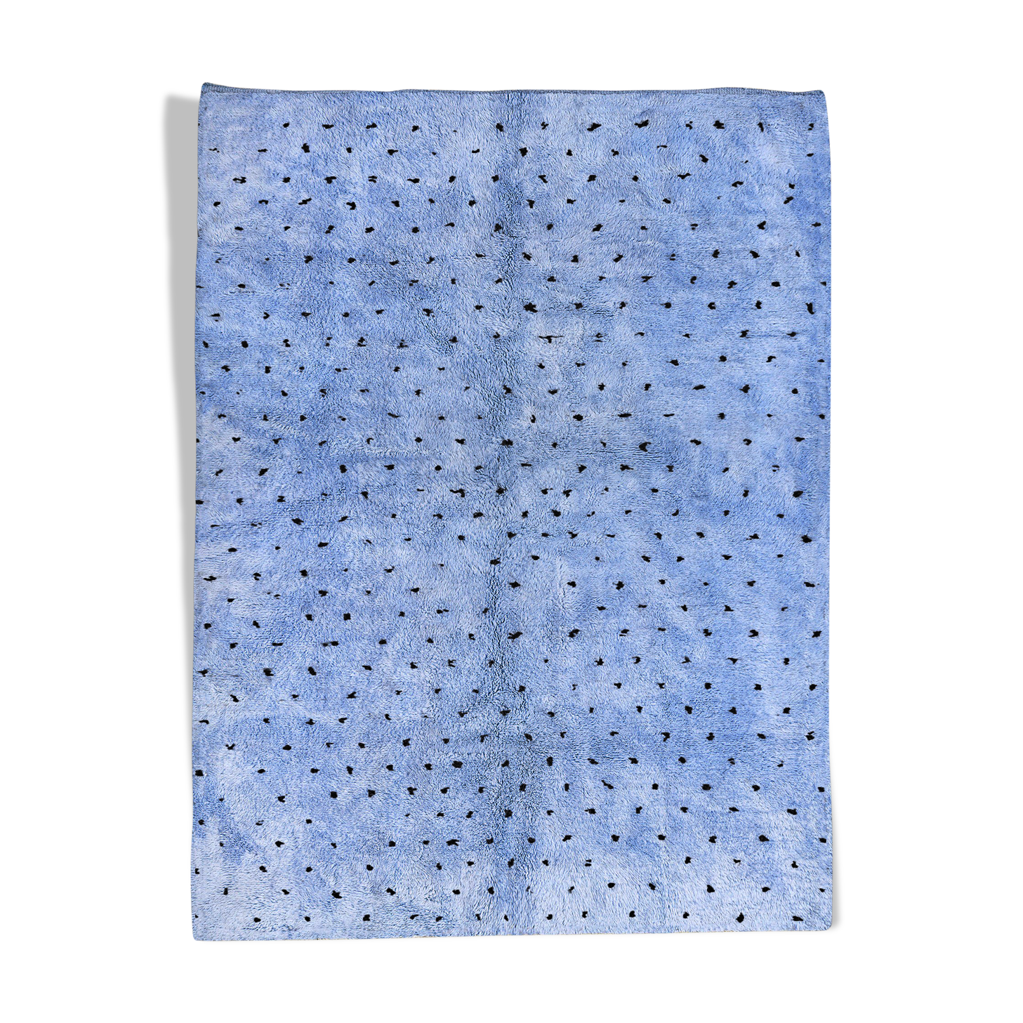 Tapis marocain moderne bleu