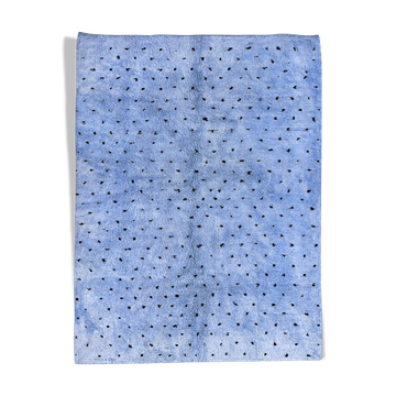 Tapis marocain moderne bleu