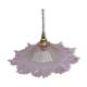 Vintage flower pendant lamp in pink glass