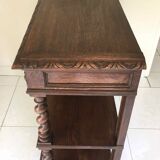 Oak and marble restaurant service console